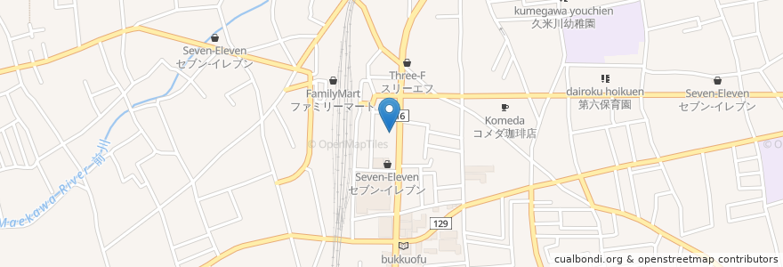 Mapa de ubicacion de マクドナルド en 日本, 東京都, 東村山市.