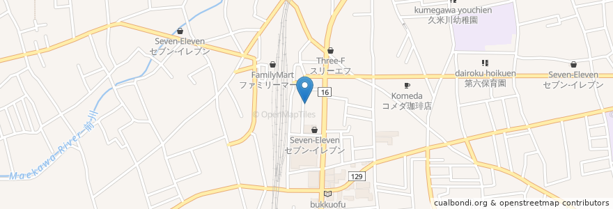 Mapa de ubicacion de 東来聚 en Japan, 東京都, 東村山市.
