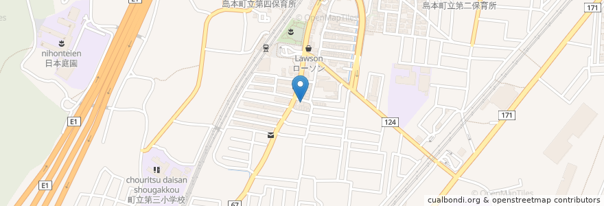 Mapa de ubicacion de 上田医院 en 日本, 大阪府, 三島郡, 島本町.