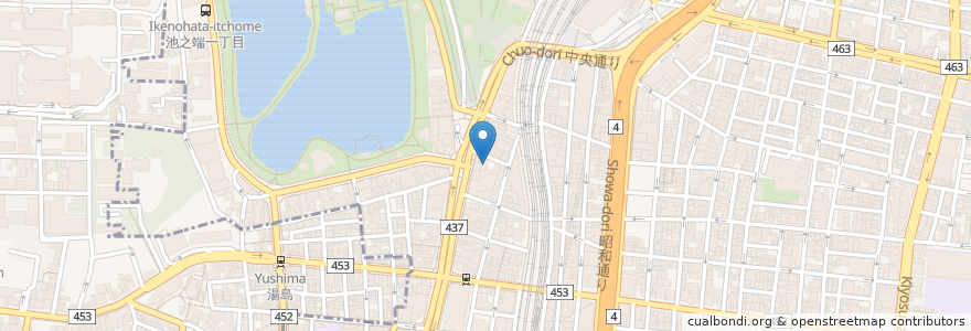 Mapa de ubicacion de UENOガーデンファーム en Japon, Tokyo, 台東区.