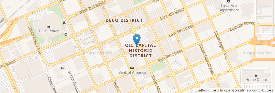 Mapa de ubicacion de Billy's en Estados Unidos De América, Oklahoma, Tulsa County, Tulsa.