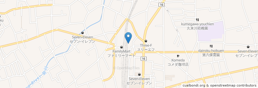 Mapa de ubicacion de 隠れ菴 忍家 en 日本, 東京都, 東村山市.