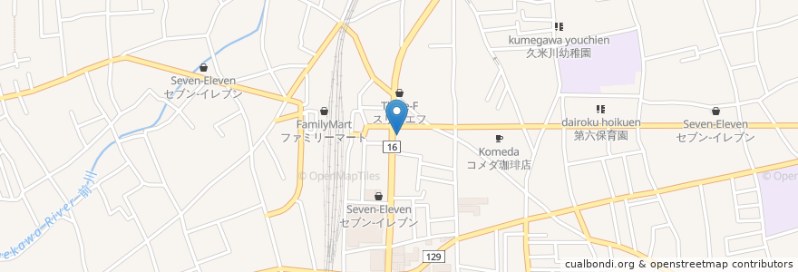 Mapa de ubicacion de クスリの龍生堂薬局 en Япония, Токио, Хигасимураяма.