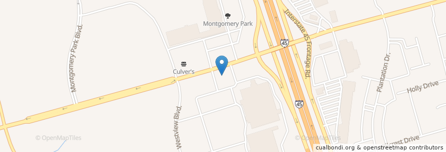 Mapa de ubicacion de Jack in the Box en ایالات متحده آمریکا, تگزاس, Montgomery County, Conroe.