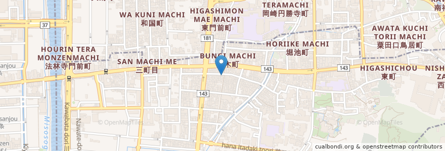Mapa de ubicacion de おばんざい 京都東山あゆや en Japan, Präfektur Kyōto, 京都市, 東山区.