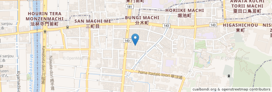 Mapa de ubicacion de オダ薬局 en Япония, Киото, Киото, Хигасияма.