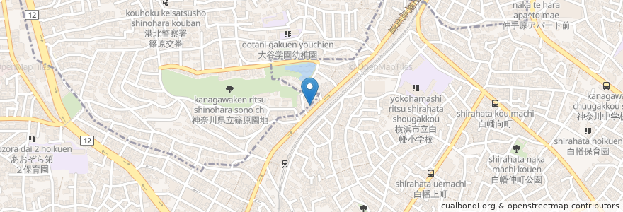 Mapa de ubicacion de Rodiac Arkestra en Japan, Kanagawa Prefecture, Yokohama, Kanagawa Ward.
