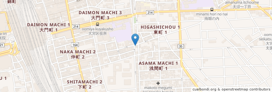 Mapa de ubicacion de どさん子 en 日本, 埼玉県, さいたま市, 大宮区.