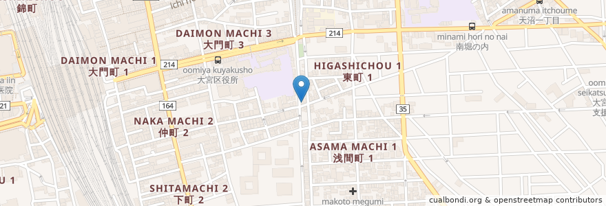 Mapa de ubicacion de 台湾茶房 en Jepun, 埼玉県, さいたま市, 大宮区.