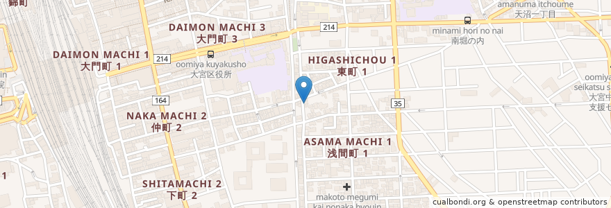 Mapa de ubicacion de 大久保歯科医院 en 日本, 埼玉県, さいたま市, 大宮区.
