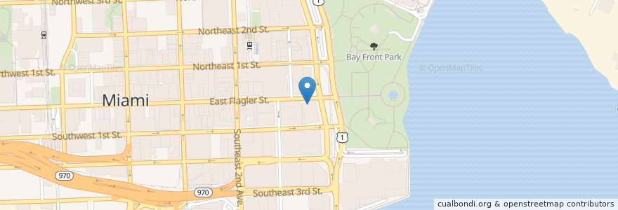 Mapa de ubicacion de HSBC en Amerika Syarikat, Florida, Miami-Dade County, Miami.