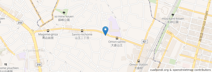 Mapa de ubicacion de うえくさ歯科 en Japonya, 東京都.