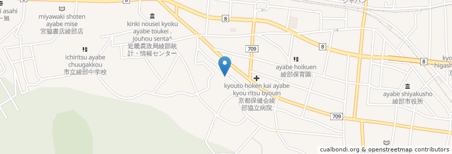 Mapa de ubicacion de かずちゃんの所 en Jepun, 京都府, 綾部市.