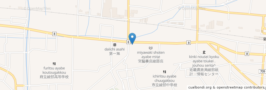 Mapa de ubicacion de くるみ en 日本, 京都府, 綾部市.