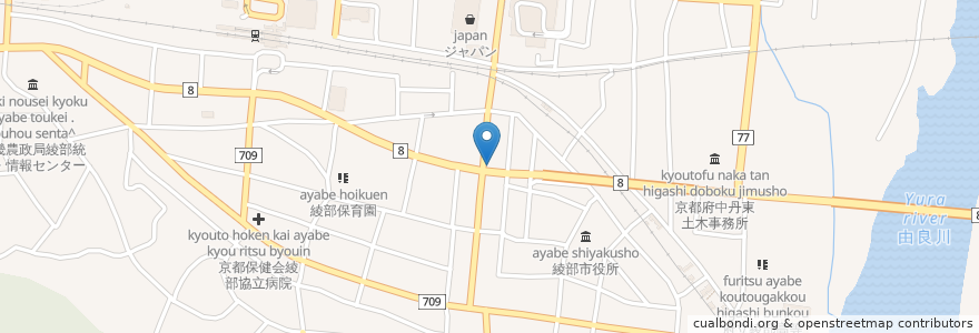 Mapa de ubicacion de たらふく 綾部店 en Japan, Kyoto Prefecture, Ayabe.