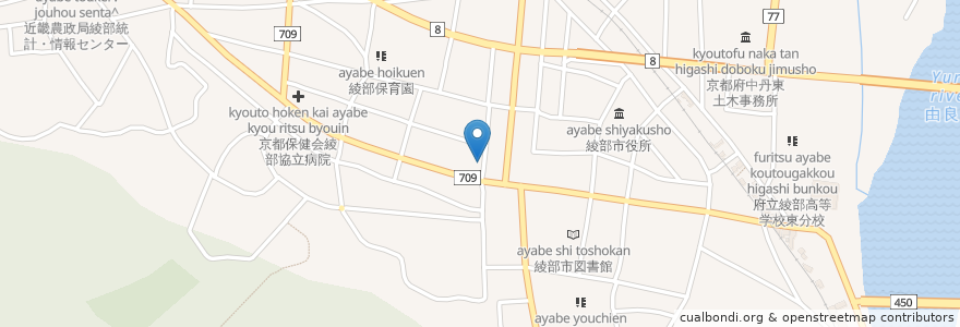 Mapa de ubicacion de スナックみよか en Japonya, 京都府, 綾部市.