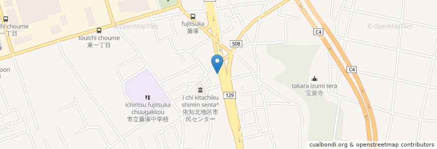 Mapa de ubicacion de 打ち粉庵 en 日本, 神奈川県, 厚木市.