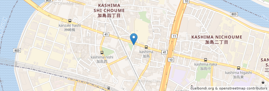 Mapa de ubicacion de 呑み処 智恵 en اليابان, 兵庫県, أوساكا, 尼崎市, 淀川区.