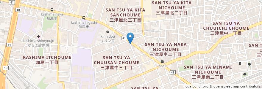 Mapa de ubicacion de こづち食堂 en Japão, 大阪府, 大阪市, 淀川区.