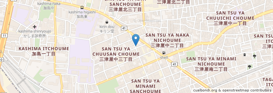 Mapa de ubicacion de 炭火焼肉 萬福 en Japan, Osaka Prefecture, Osaka, Yodogawa Ward.