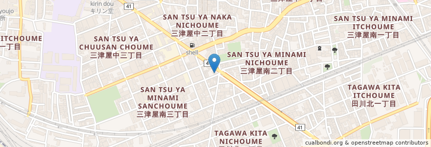 Mapa de ubicacion de 末広薬局 en Japon, Préfecture D'Osaka, 大阪市, 淀川区.