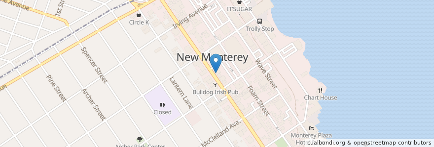 Mapa de ubicacion de Monterey Budokan Martial Arts Academy en United States, California, Monterey County, Monterey.