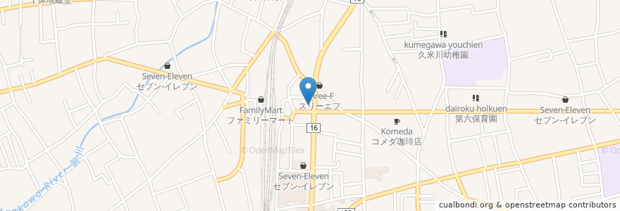Mapa de ubicacion de 三菱東京UFJ銀行 en Japão, Tóquio, 東村山市.