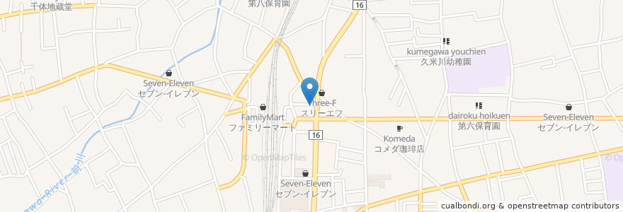 Mapa de ubicacion de あじ花 en Jepun, 東京都, 東村山市.
