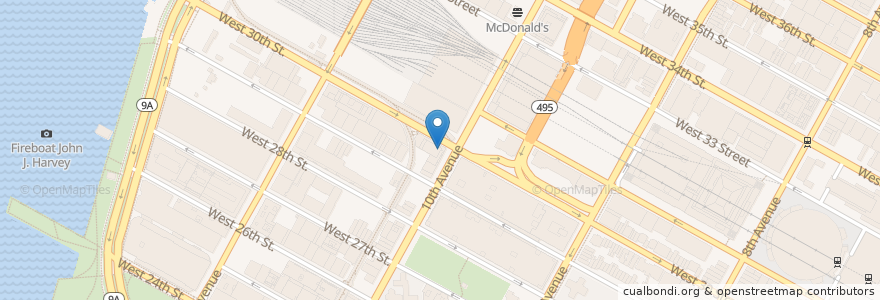 Mapa de ubicacion de Wells Fargo en 美利坚合众国/美利堅合眾國, 纽约州 / 紐約州, 纽约, 纽约县, Manhattan, Manhattan Community Board 4.