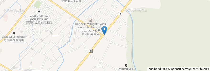 Mapa de ubicacion de COCO'S en Jepun, 滋賀県, 野洲市.