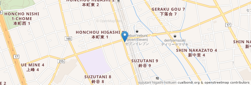 Mapa de ubicacion de サイゼリヤ en Japan, 埼玉県, さいたま市, 中央区.