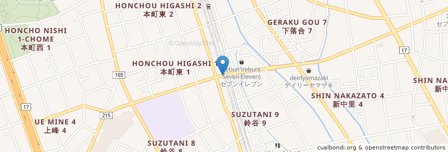 Mapa de ubicacion de 餃子の王将 与野本町店 en 日本, 埼玉県, さいたま市, 中央区.