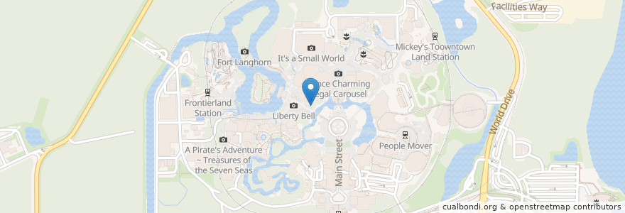 Mapa de ubicacion de Sleepy Hollow en Amerika Syarikat, Florida, Reedy Creek Improvement District, Orange County, Bay Lake.