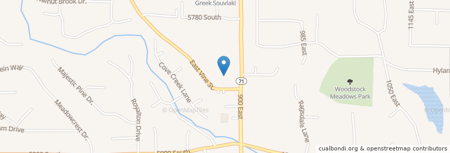 Mapa de ubicacion de Cannon Bros Car Wash en Amerika Syarikat, Utah, Salt Lake County, Murray.