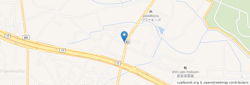 Mapa de ubicacion de 手打うどん こんこ屋 en Japan, 埼玉県, 熊谷市.