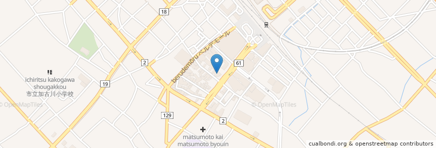 Mapa de ubicacion de 播州信用金庫 加古川支店 en اليابان, 兵庫県, 加古川市.