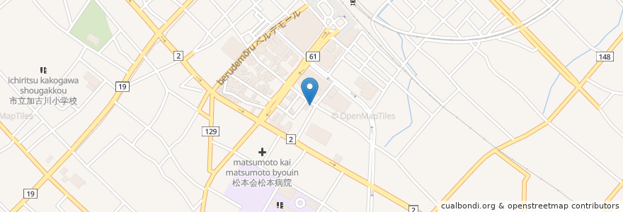 Mapa de ubicacion de コーヒー通の店 カトレア en Jepun, 兵庫県, 加古川市.