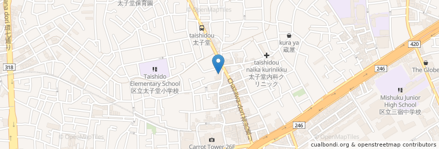 Mapa de ubicacion de スマイル en 日本, 東京都, 世田谷区.