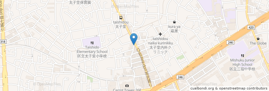 Mapa de ubicacion de こうすけ en Jepun, 東京都, 世田谷区.
