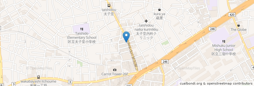 Mapa de ubicacion de ZAX薬局 en Japon, Tokyo, 世田谷区.