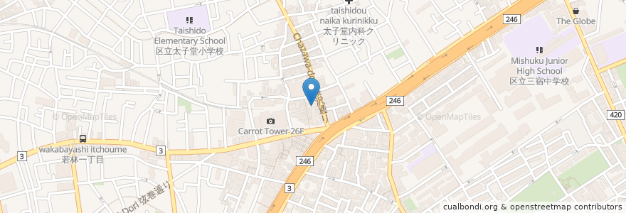Mapa de ubicacion de 淡路島と喰らえ en 日本, 东京都/東京都, 世田谷区.