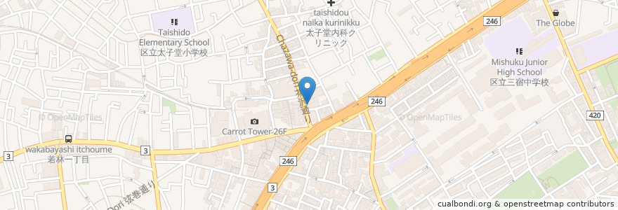 Mapa de ubicacion de CHAT NOIR en 日本, 东京都/東京都, 世田谷区.