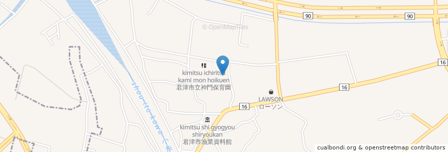 Mapa de ubicacion de 慈安堂 en 日本, 千葉県, 君津市.