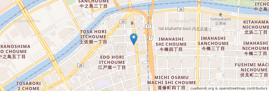 Mapa de ubicacion de アップルパーク en Japão, 大阪府, 大阪市, 北区, 西区.