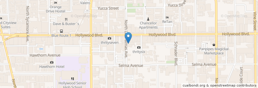 Mapa de ubicacion de Sound Nightclub en الولايات المتّحدة الأمريكيّة, كاليفورنيا, مقاطعة لوس أنجلس, لوس أنجلس.