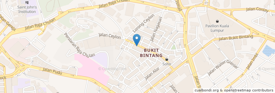 Mapa de ubicacion de Gipsy Bar en Malaysia, Selangor, Kuala Lumpur.
