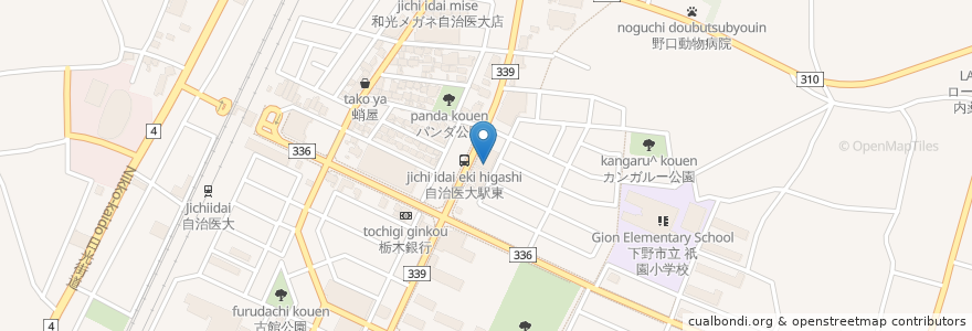 Mapa de ubicacion de すし華亭自治医大店 en Japan, Präfektur Tochigi, 下野市.