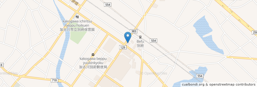 Mapa de ubicacion de スターバックス en 日本, 兵库县/兵庫縣, 加古川市.