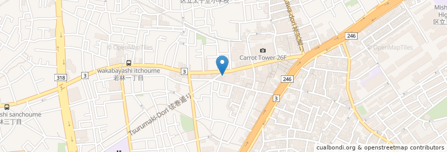 Mapa de ubicacion de HASEBE DENTAL CLINIC en 日本, 東京都, 世田谷区.