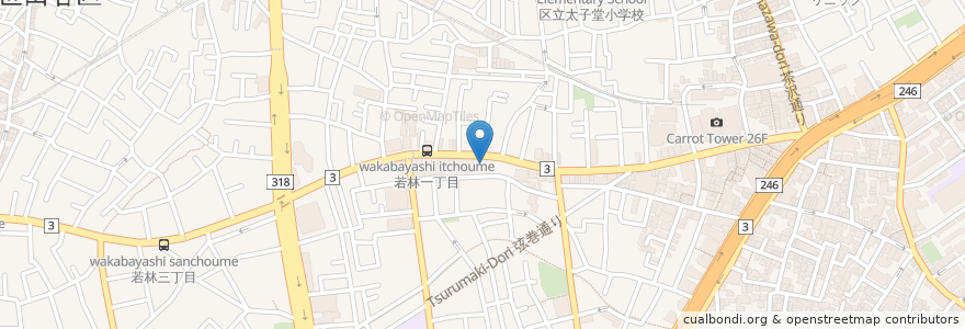 Mapa de ubicacion de 三軒茶屋内科クリニック en 日本, 东京都/東京都, 世田谷区.